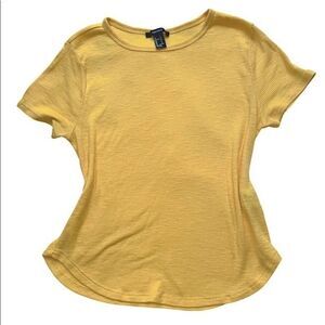 Yellow Short Sleeve Forever 21 T-shirt Size Large